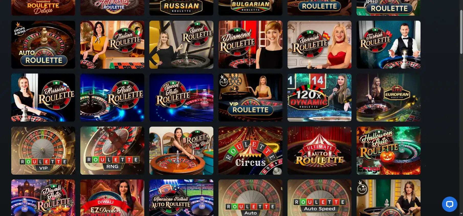 Коллекция игровых автоматов Play2x казино на экране